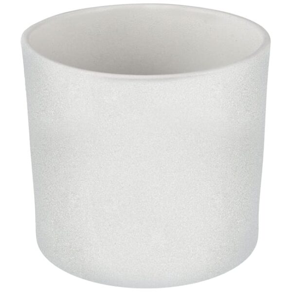 Osłonka doniczki ceramiczna Walec 13cm biała Ceramik