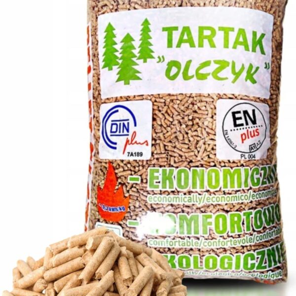 Pellet drzewny Olczyk 975 kg – 65 × 15 kg, ekologiczne paliwo certyfikowane