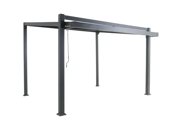 Pergola ogrodowa Odyssea 380×316×268 cm – pawilon antracytowy Naterial