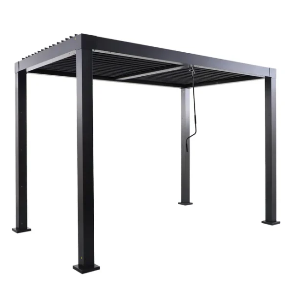 Pergola ogrodowa Clima 313×198×229 cm – pawilon antracytowy Naterial